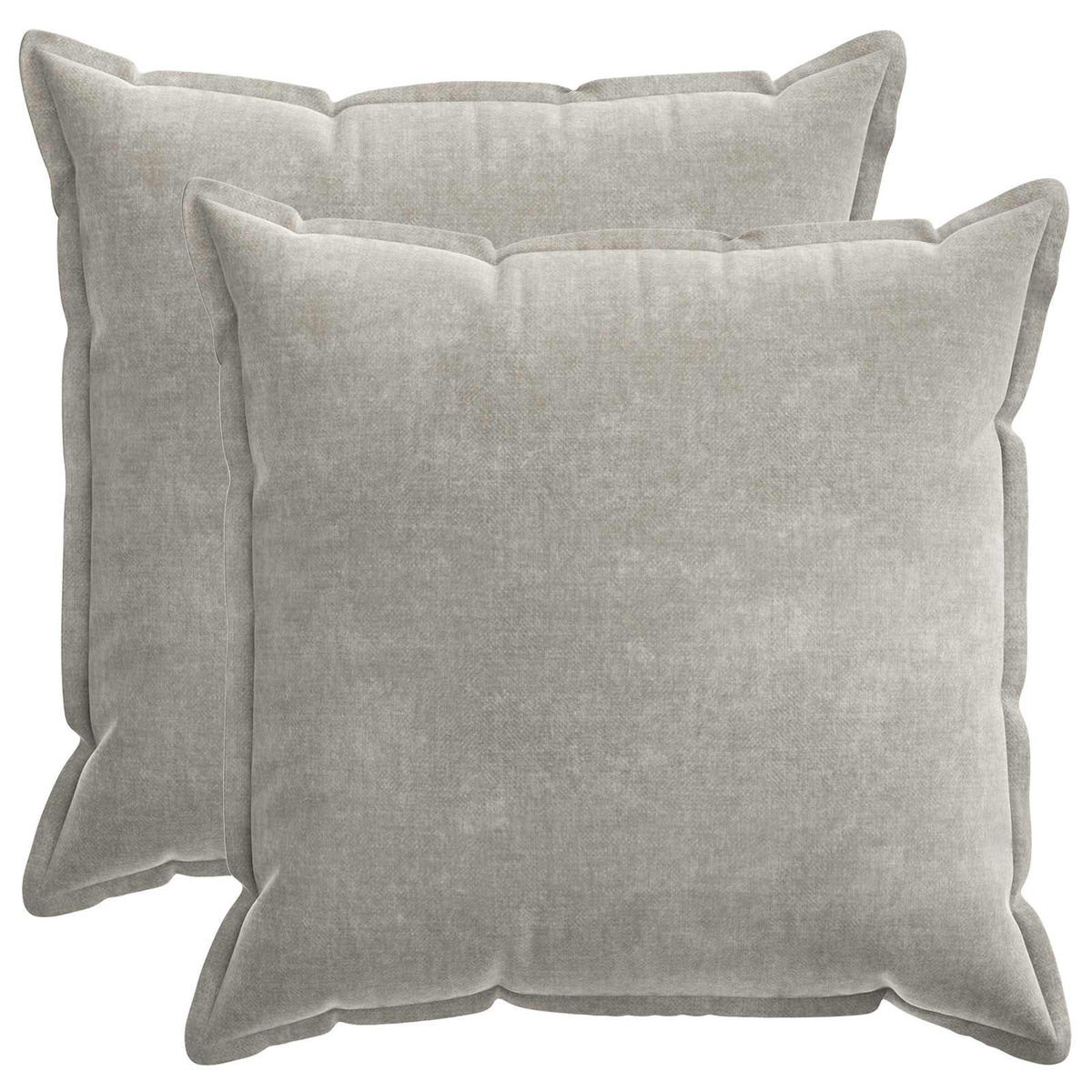 Pudebetræk 2 stk. HOUTEN Lysegrå 60 x 60 cm Chenille Stof