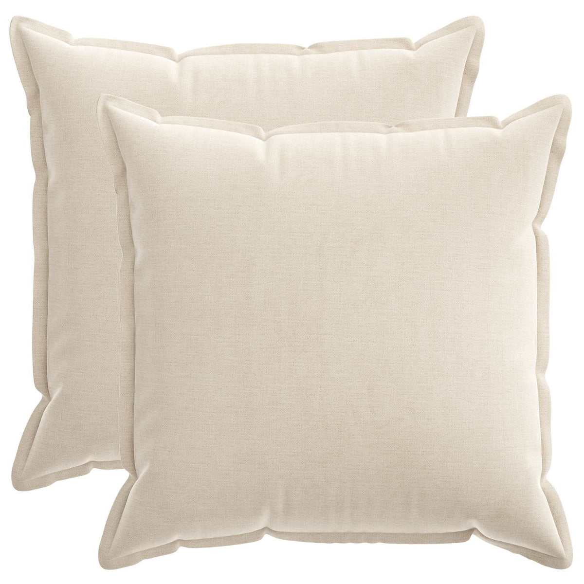 Pudebetræk 2 stk. HOUTEN Cremefarvet 60 x 60 cm Chenille Stof