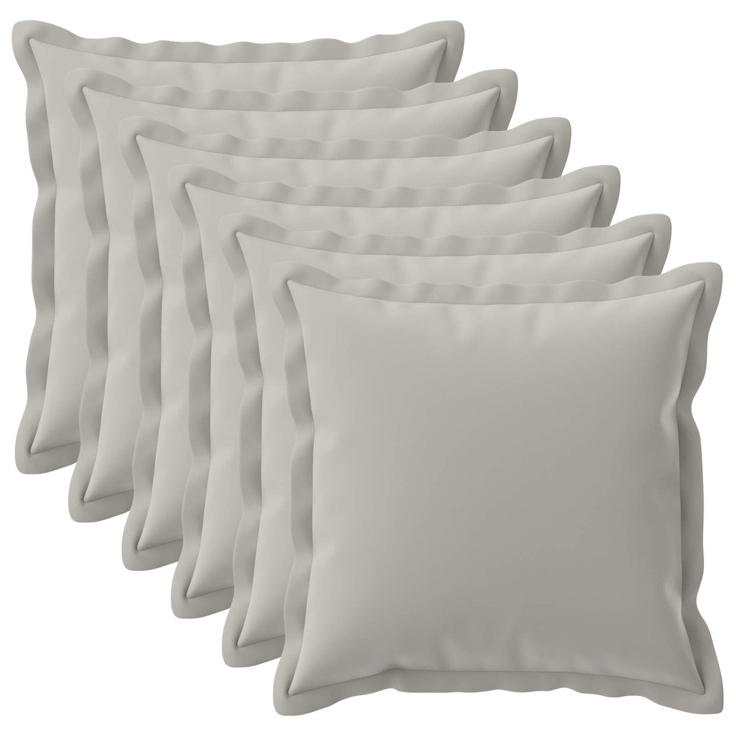 Pudebetræk 6 stk. HOUTEN Grå 60 x 60 cm Polyester