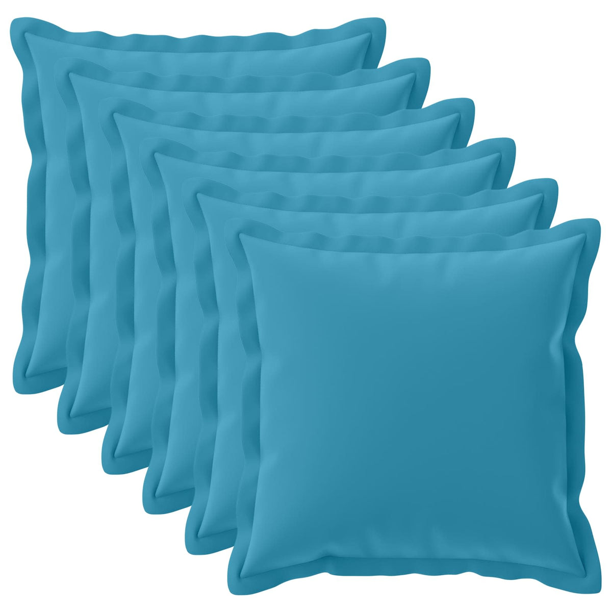 Pudebetræk 6 stk. HOUTEN Lyseblå 60 x 60 cm Polyester