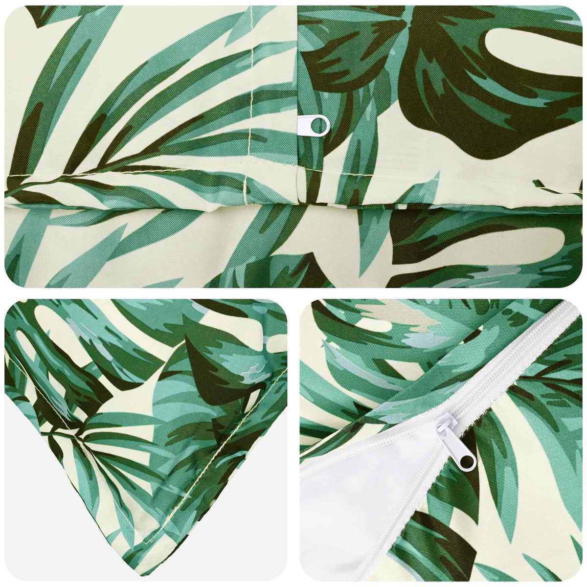 Pudebetræk 6 stk. HOUTEN Bladmønster 60 x 60 cm Polyester