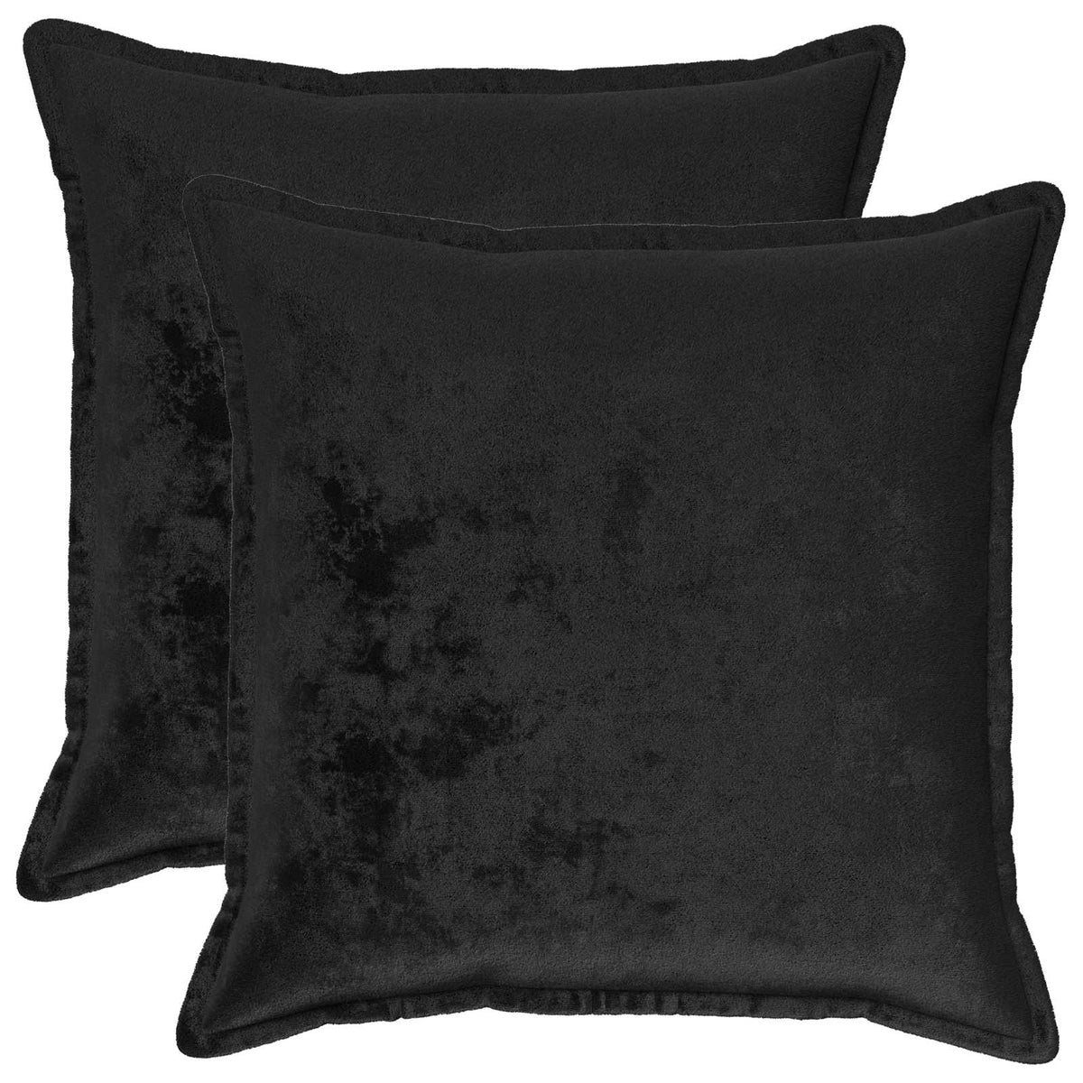 Pudebetræk 2 pcs HOUTEN Sort 60 x 60 cm Flannel