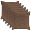 Pudebetræk 6 stk. HOUTEN Lys Brun 60 x 60 cm Faux Kanin Pels