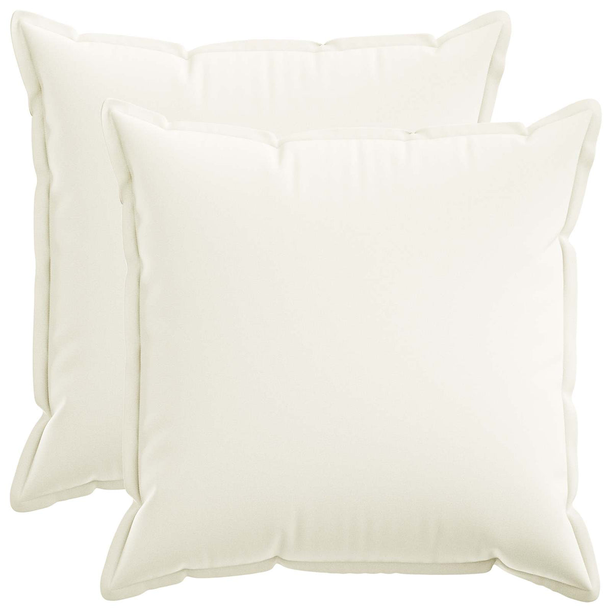 Pudebetræk 2 pcs HOUTEN Hvid 65 x 65 cm Faux Linned