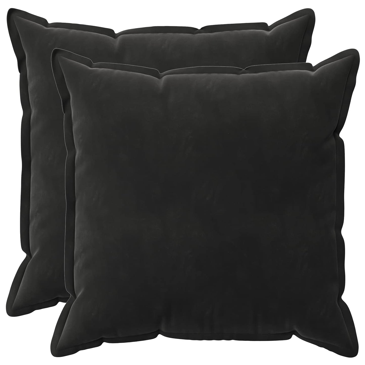 Pudebetræk 2 pcs HOUTEN Sort 65 x 65 cm Fløjl