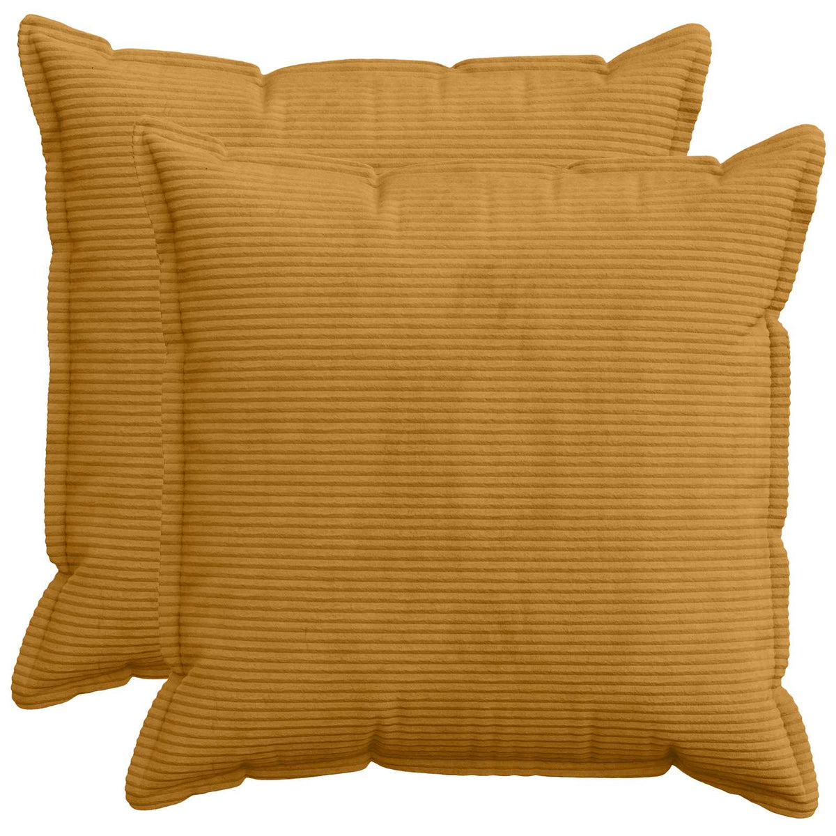 Pudebetræk 2 stk. HOUTEN Gul 65 x 65 cm cordfløjl