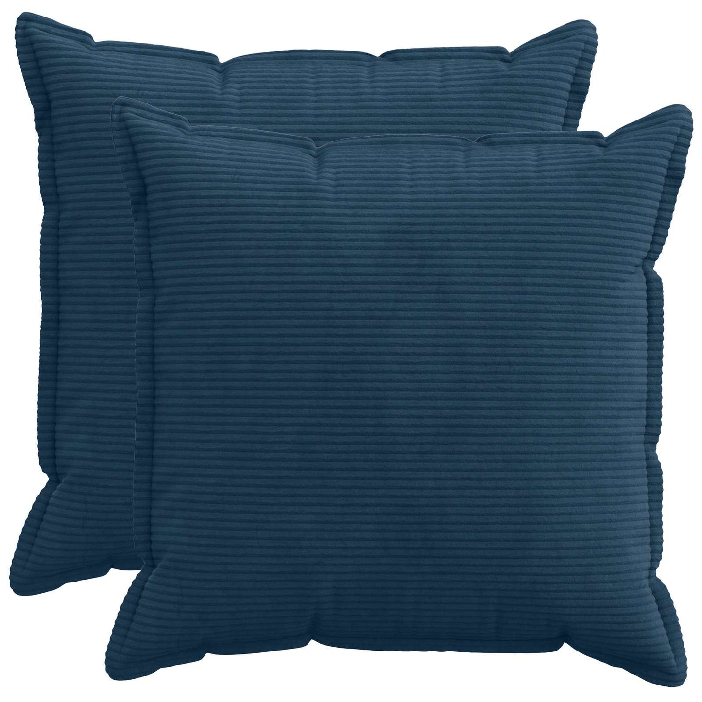 Pudebetræk 2 stk. HOUTEN Mørkeblå 65 x 65 cm cordfløjl