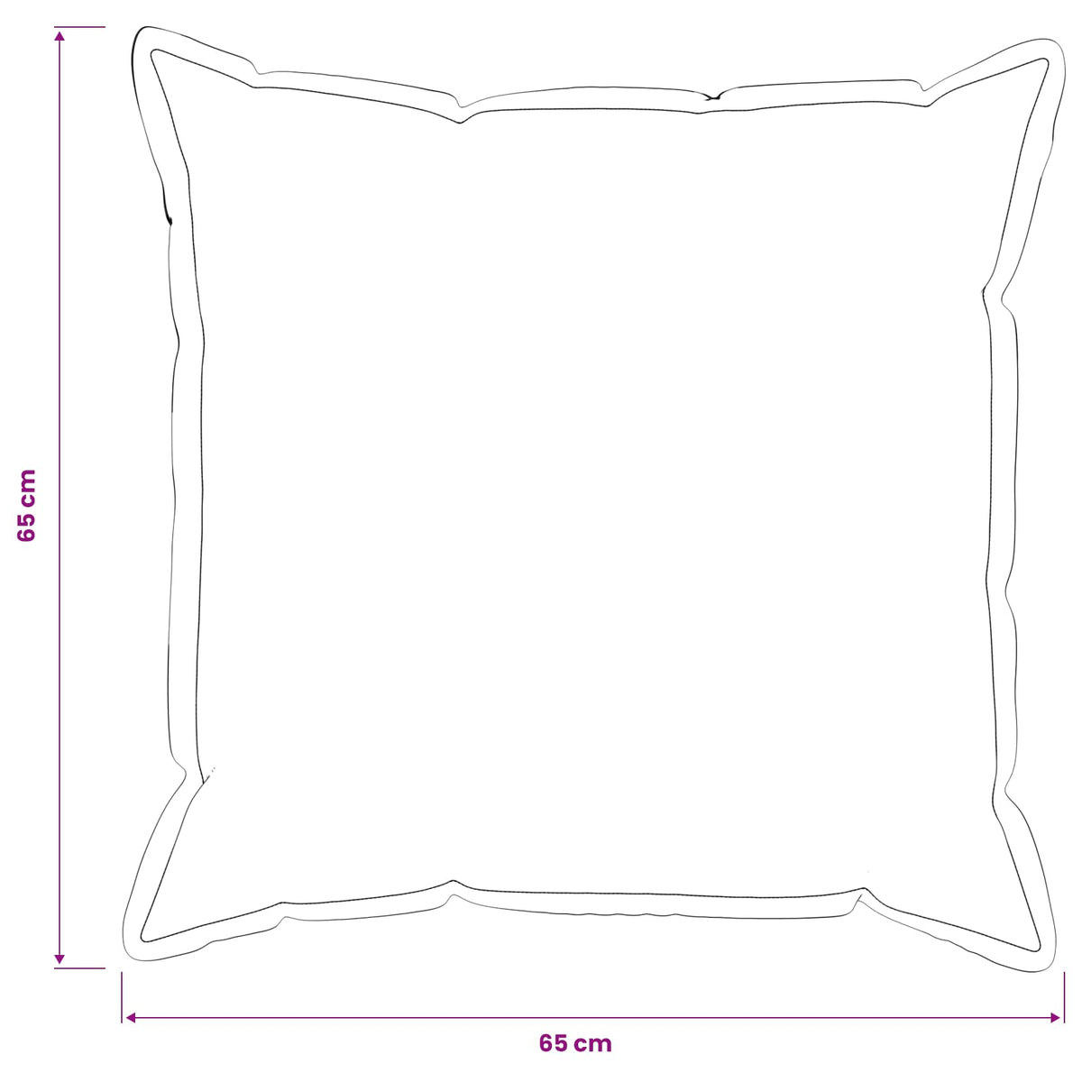 Pudebetræk 6 pcs HOUTEN Cremefarvet 65 x 65 cm Bouclé