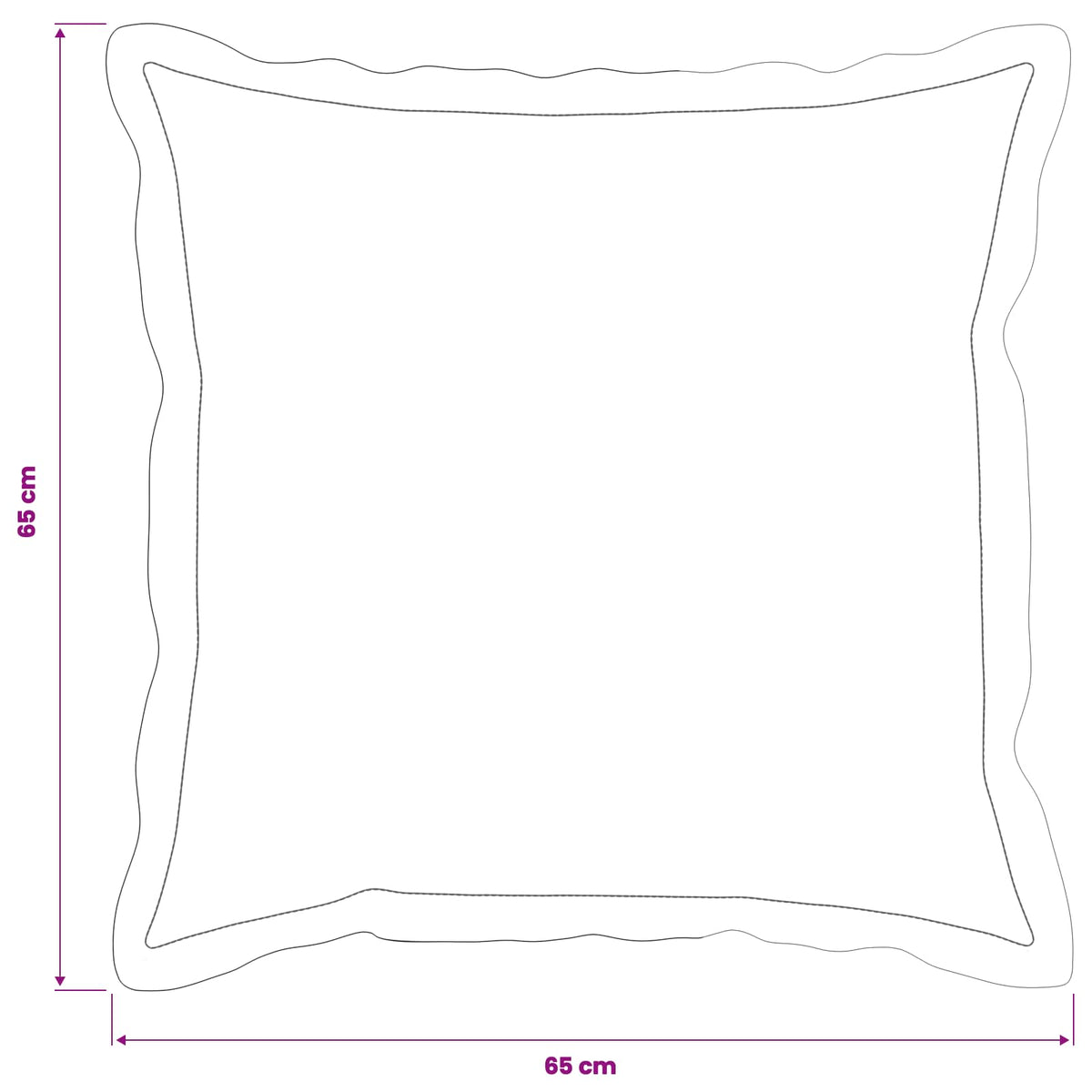 Pudebetræk 6 stk. HOUTEN Blå 65 x 65 cm Chenille Stof