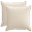 Pudebetræk 2 stk. HOUTEN Cremefarvet 65 x 65 cm Chenille Stof