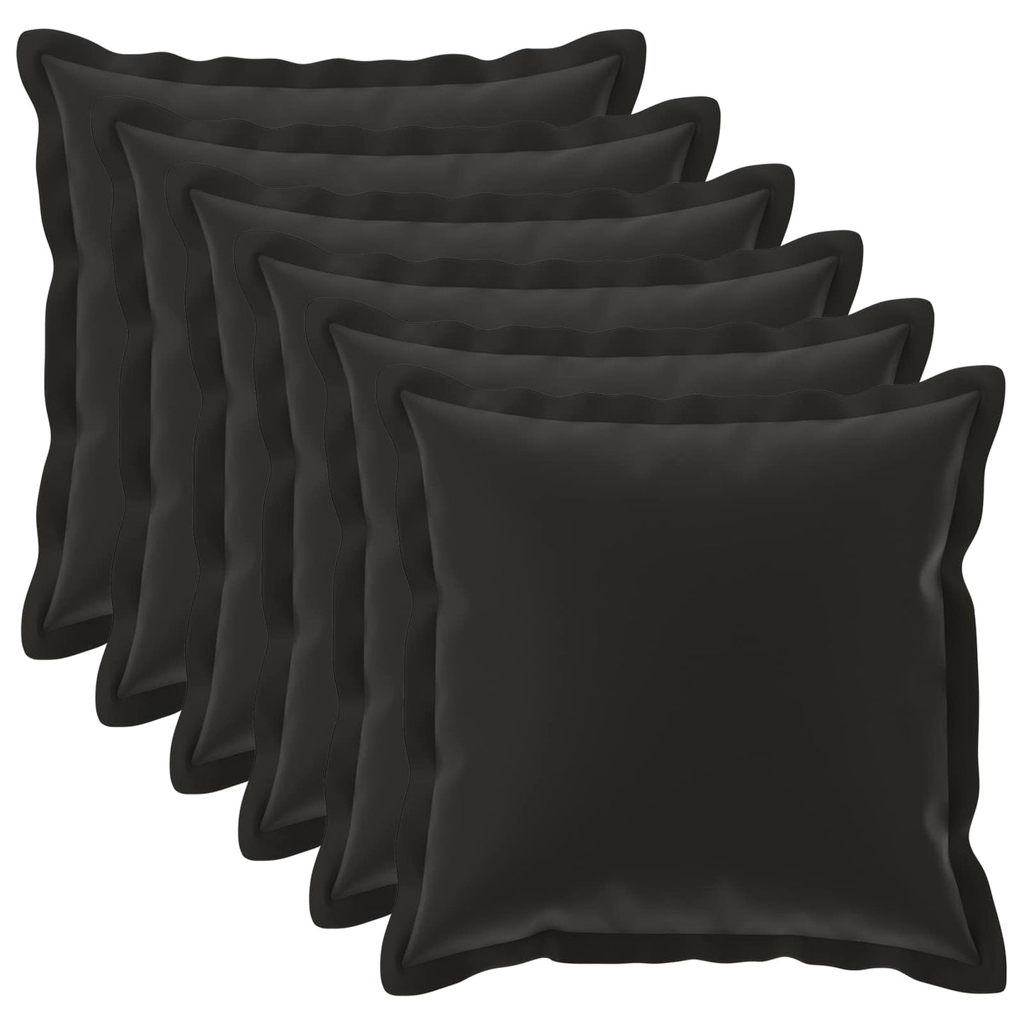 Pudebetræk 6 stk. HOUTEN Sort 65 x 65 cm Polyester