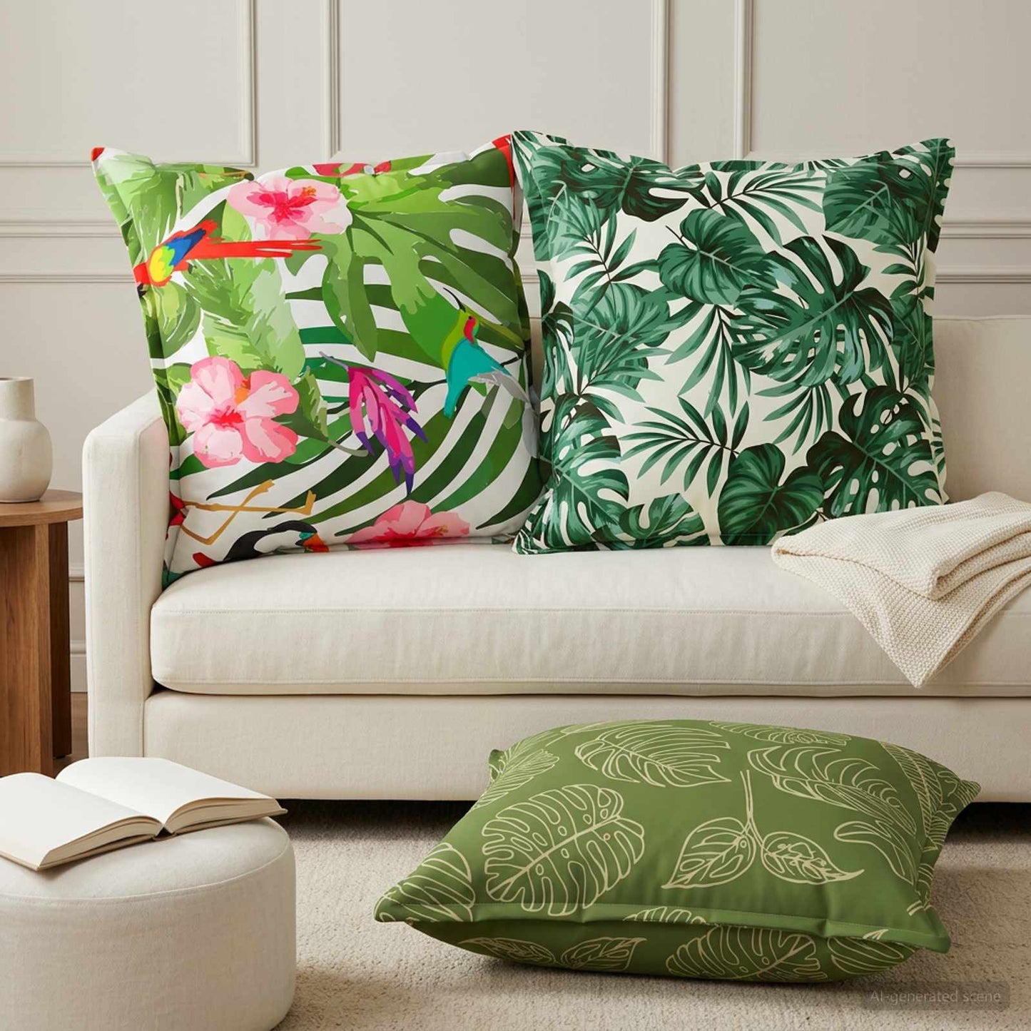 Pudebetræk 2 stk. HOUTEN Flerfarvet 65 x 65 cm Polyester