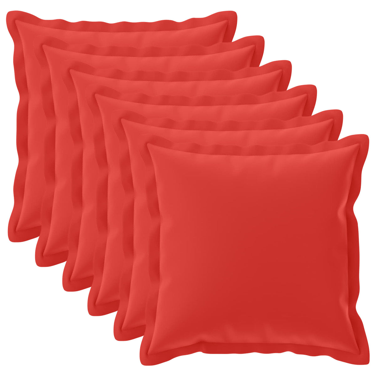 Pudebetræk 6 stk. HOUTEN Rød 65 x 65 cm Polyester