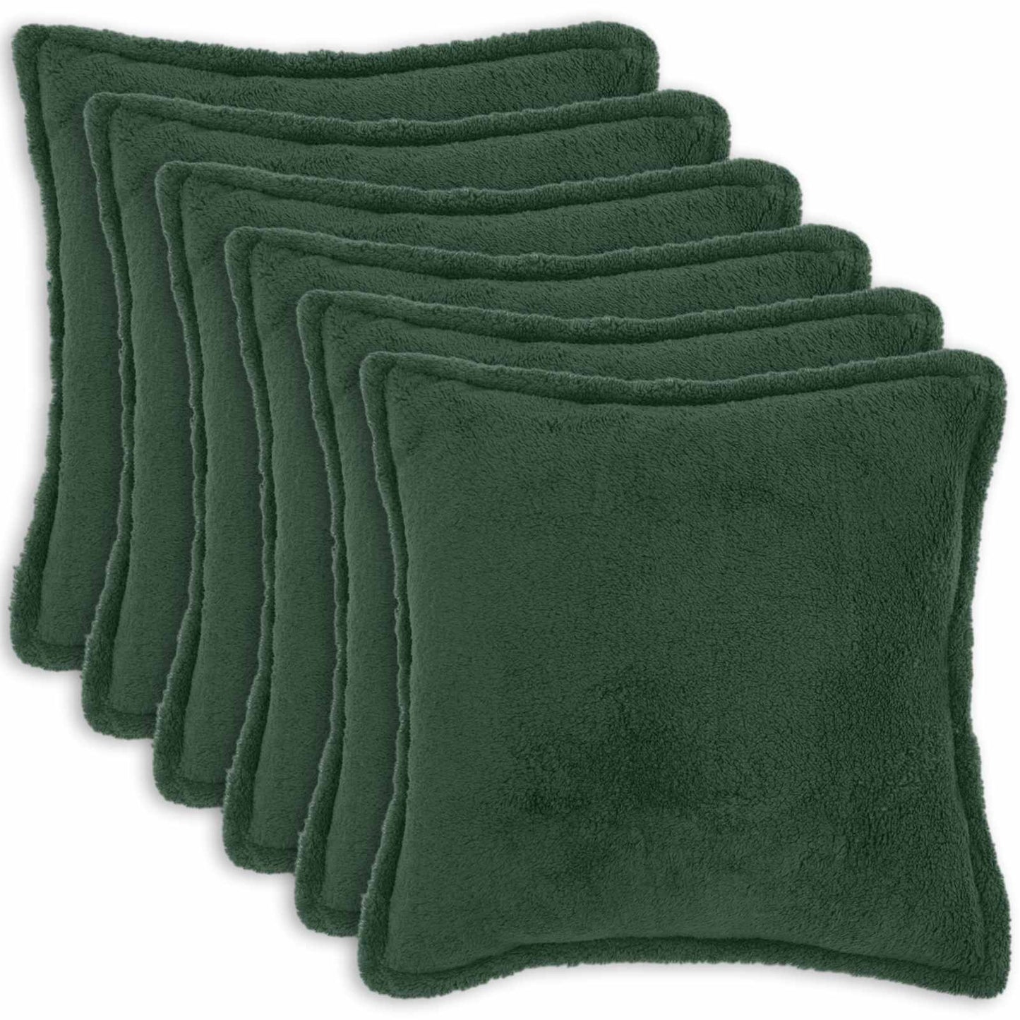 Pudebetræk 6 pcs HOUTEN Mørkegrøn 65 x 65 cm Bouclé