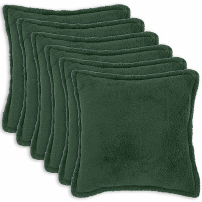 Pudebetræk 6 pcs HOUTEN Mørkegrøn 65 x 65 cm Bouclé