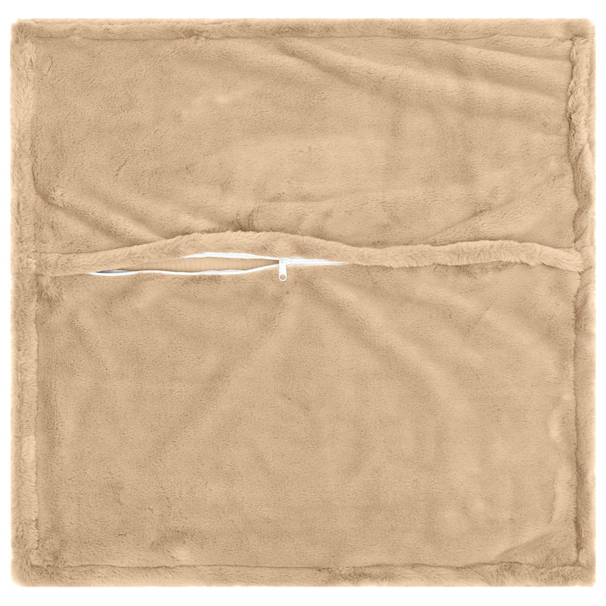 Pudebetræk 6 stk. HOUTEN Cremefarvet 65 x 65 cm Faux Kanin Pels