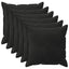 Pudebetræk 6 pcs HOUTEN Sort 70 x 70 cm Fløjl