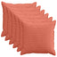 Pudebetræk 6 stk. HOUTEN Rød orange 70 x 70 cm cordfløjl