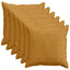 Pudebetræk 6 stk. HOUTEN Gul 70 x 70 cm cordfløjl