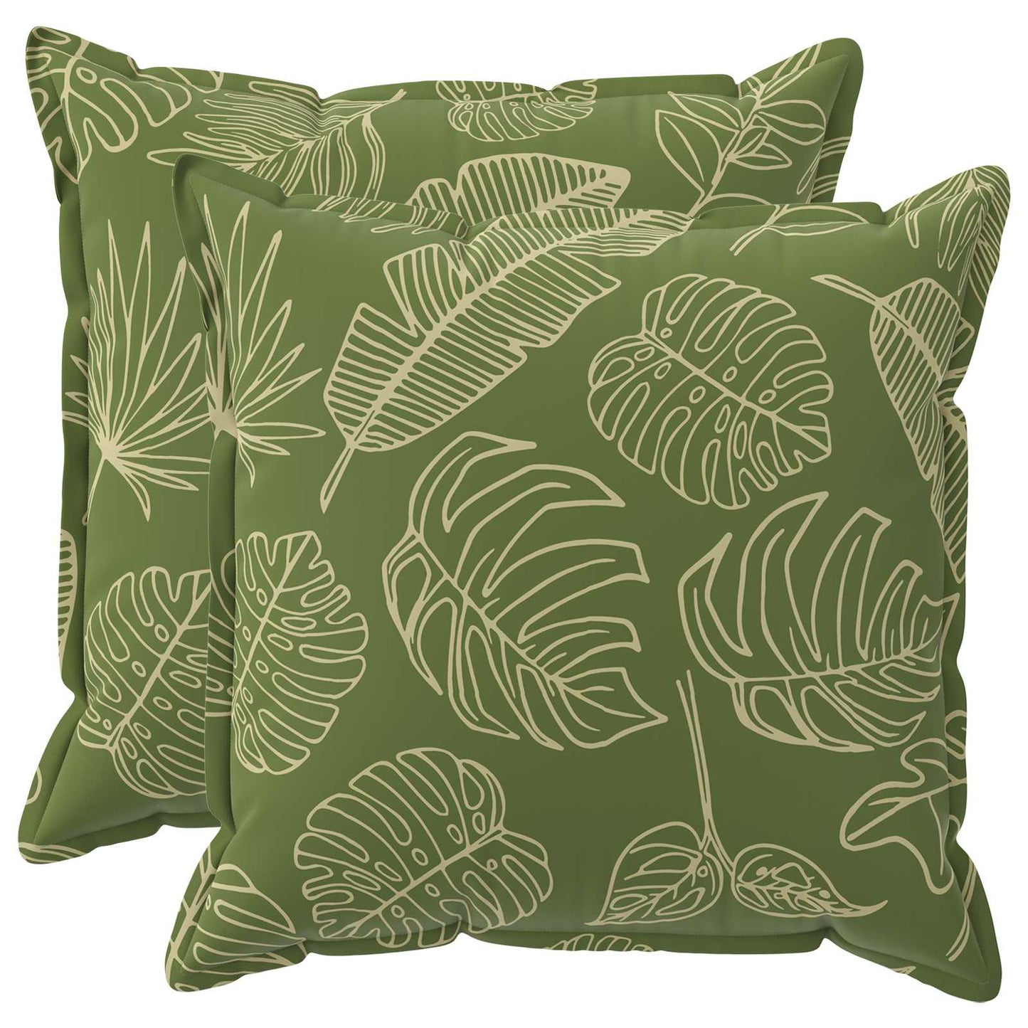 Pudebetræk 2 stk. HOUTEN Bladdesign 70 x 70 cm Polyester