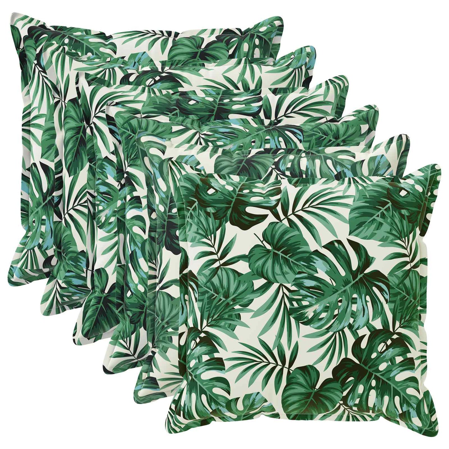 Pudebetræk 6 stk. HOUTEN Bladmønster 70 x 70 cm Polyester
