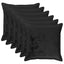 Pudebetræk 6 pcs HOUTEN Sort 70 x 70 cm Flannel