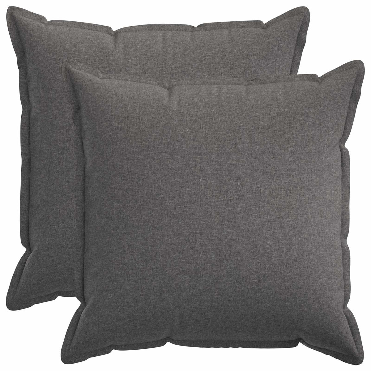 Pudebetræk 2 pcs HOUTEN Lysegrå 80 x 80 cm Faux Linned