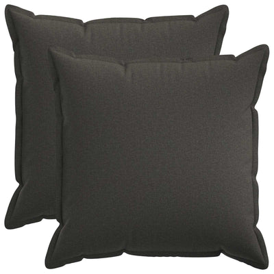 Pudebetræk 2 pcs HOUTEN Mørkegrå 80 x 80 cm Faux Linned