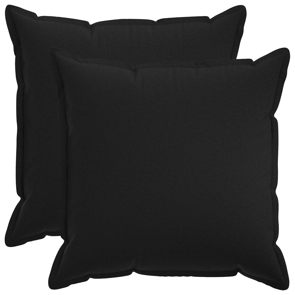 Pudebetræk 2 pcs HOUTEN Sort 80 x 80 cm Faux Linned