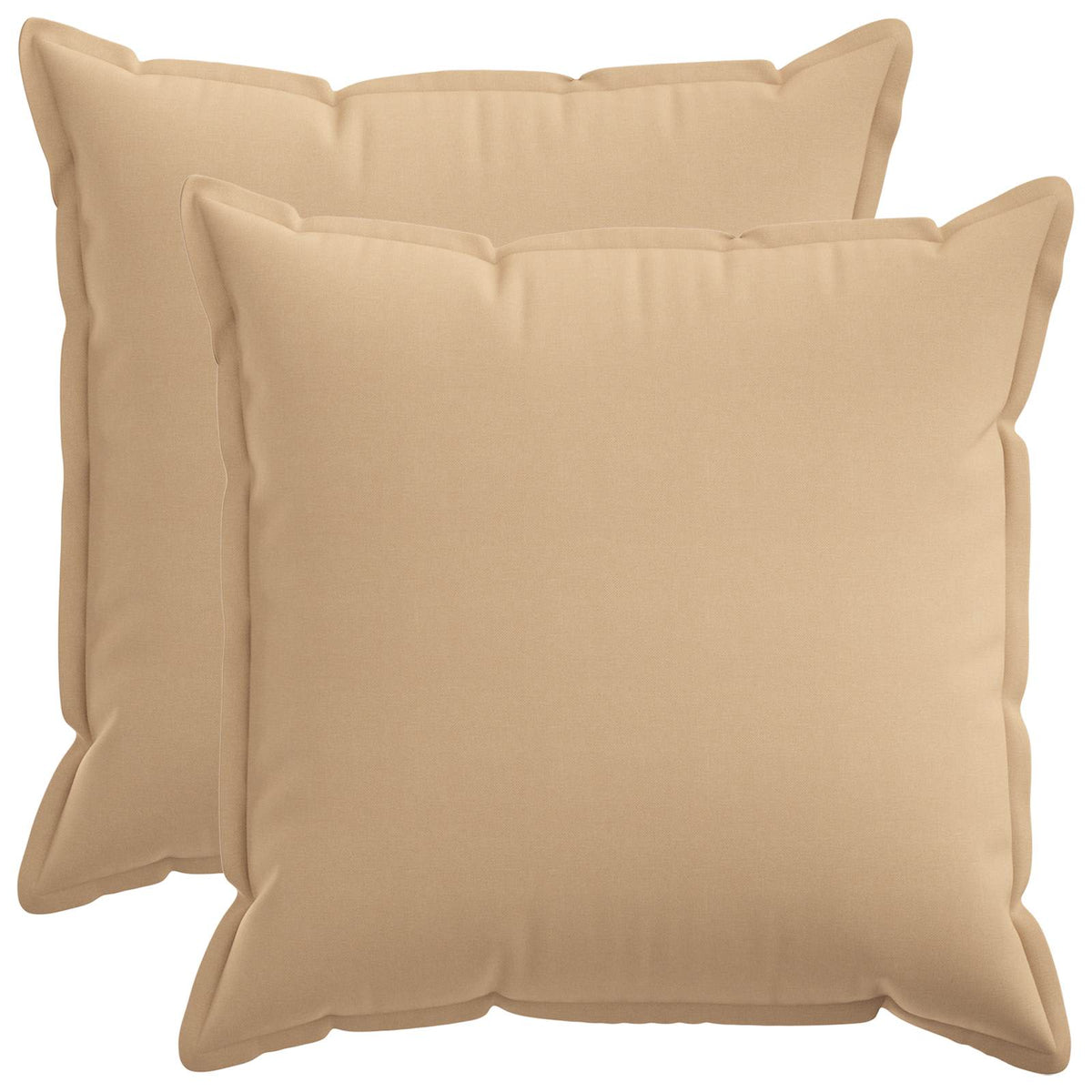 Pudebetræk 2 pcs HOUTEN Cremefarvet 80 x 80 cm Faux Linned
