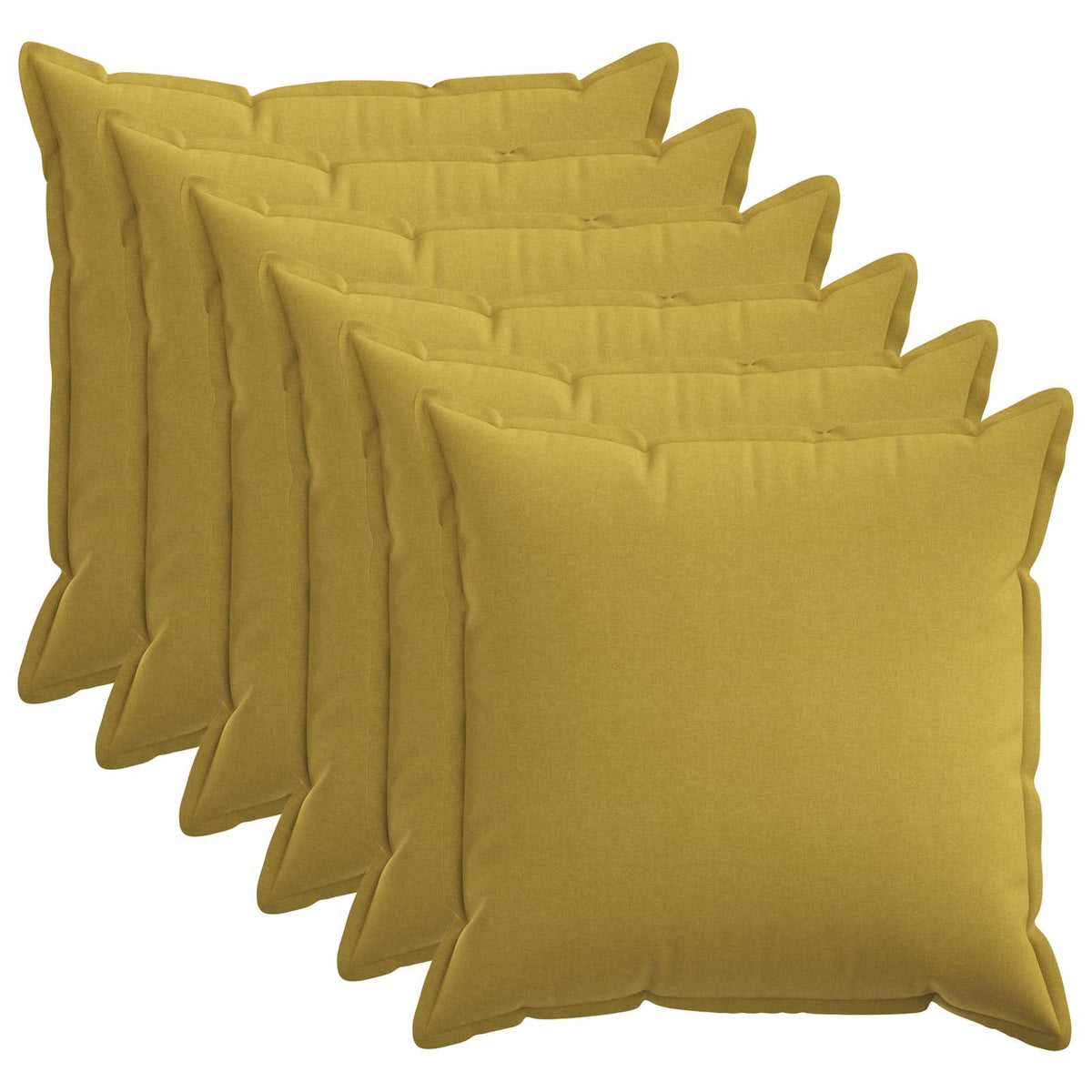 Pudebetræk 6 pcs HOUTEN Lys grøn 80 x 80 cm Faux Linned