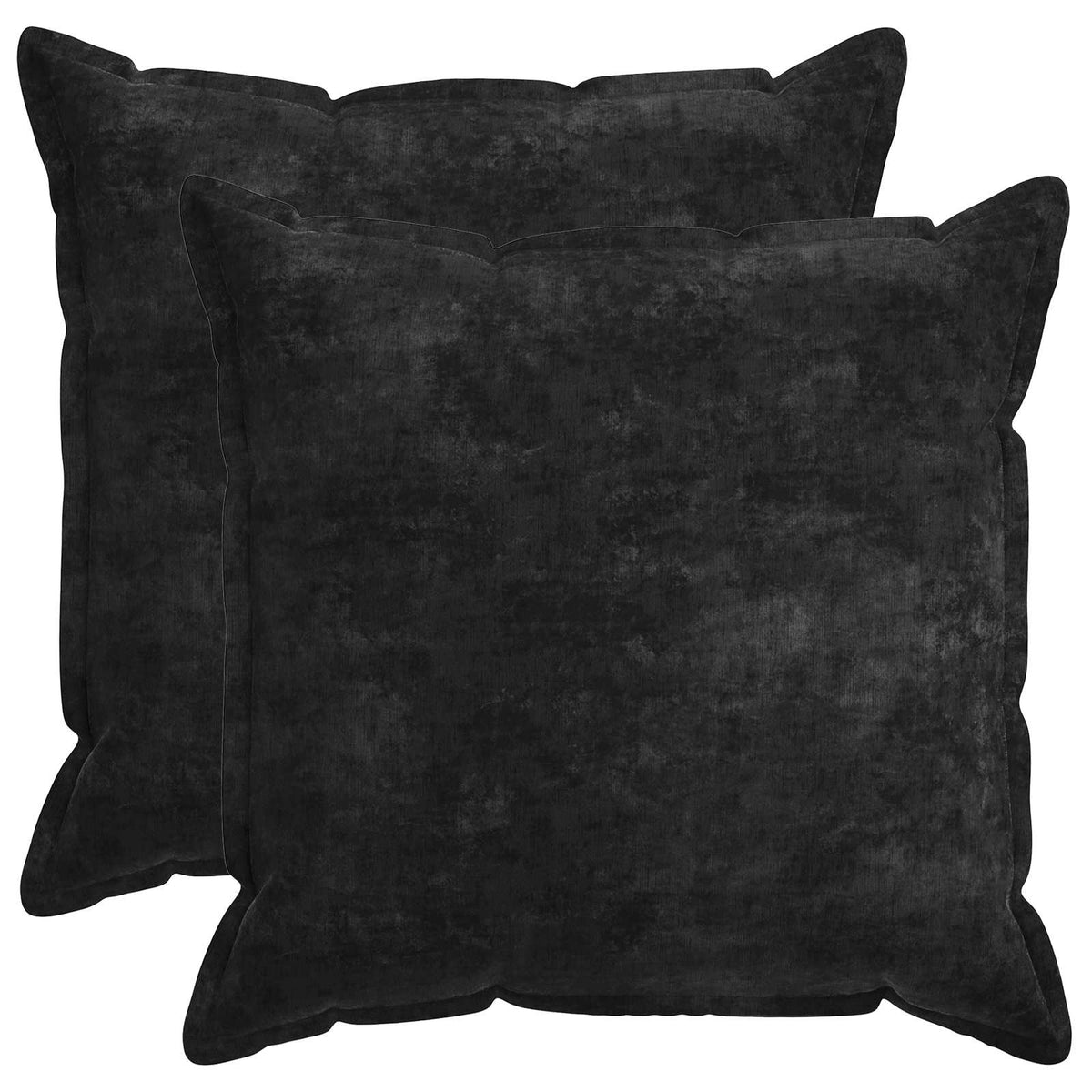 Pudebetræk 2 stk. HOUTEN Antracit 80 x 80 cm Chenille Stof