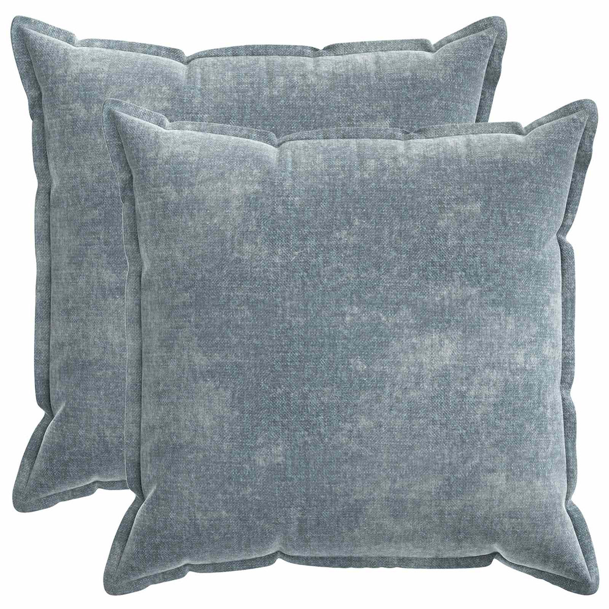 Pudebetræk 2 stk. HOUTEN Lyseblå 80 x 80 cm Chenille Stof