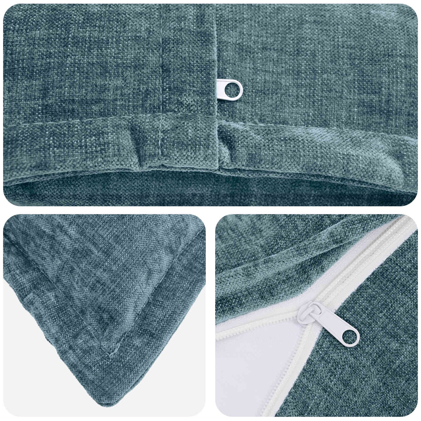 Pudebetræk 2 stk. HOUTEN Blå 80 x 80 cm Chenille Stof