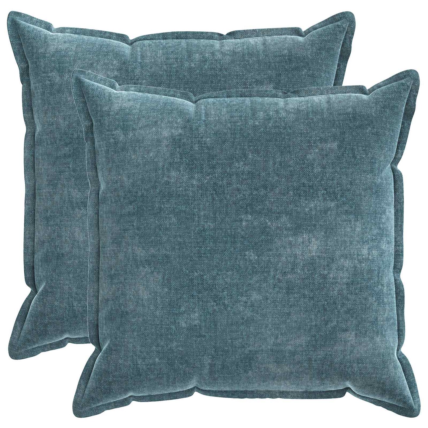 Pudebetræk 2 stk. HOUTEN Blå 80 x 80 cm Chenille Stof