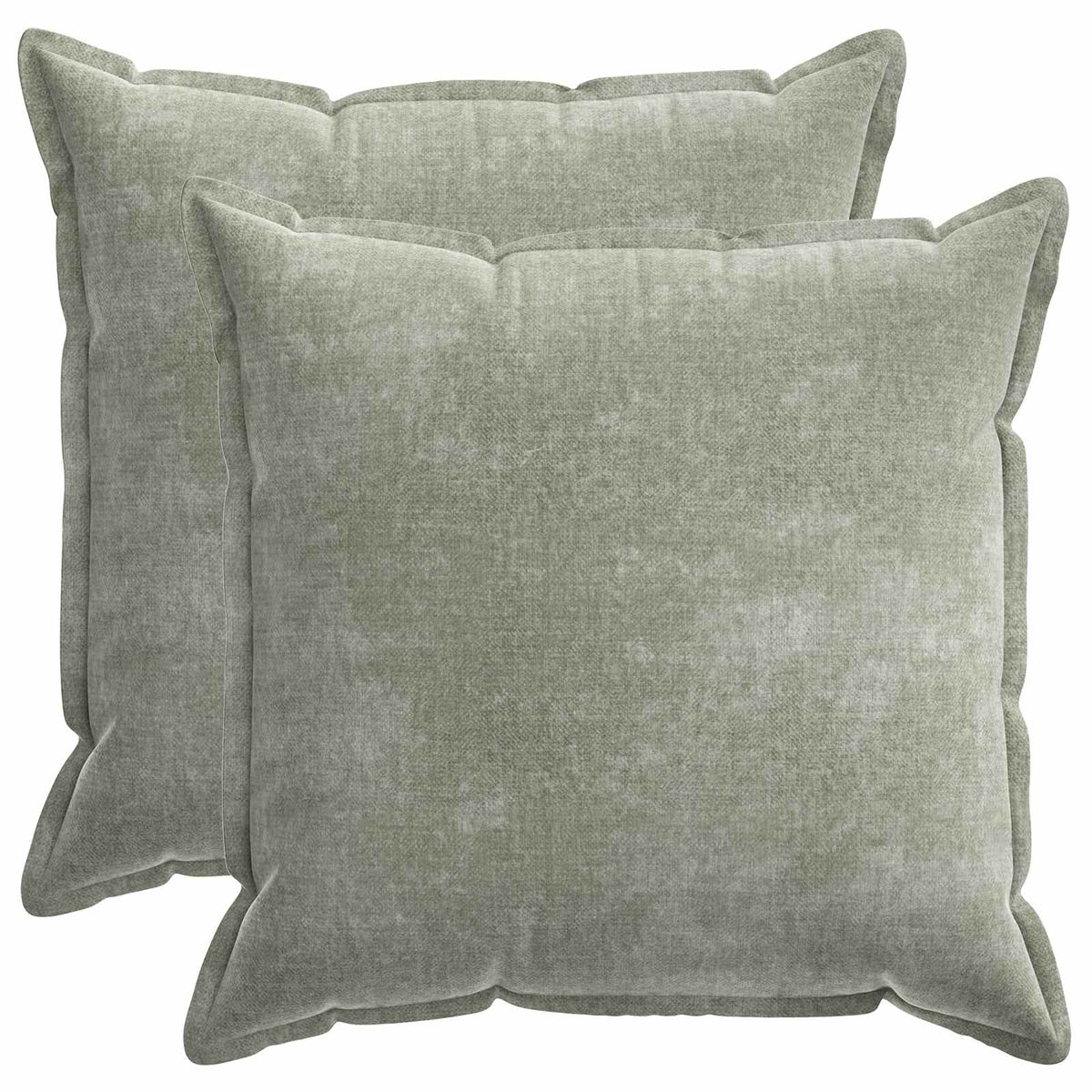 Pudebetræk 2 stk. HOUTEN Grøn 80 x 80 cm Chenille Stof