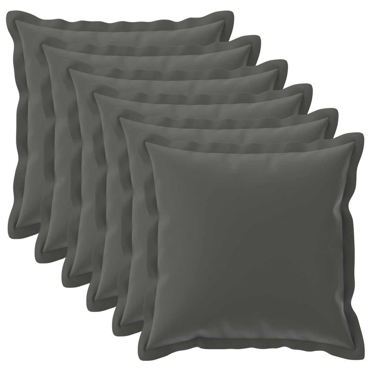 Pudebetræk 6 stk. HOUTEN Antracit 80 x 80 cm Polyester