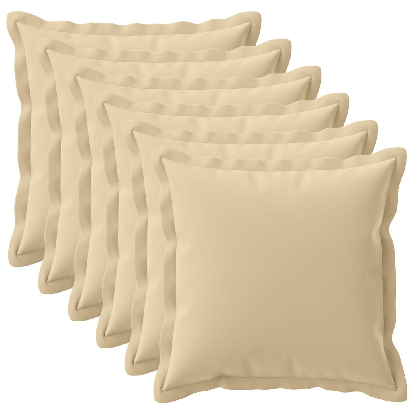Pudebetræk 6 stk. HOUTEN Beige 80 x 80 cm Polyester