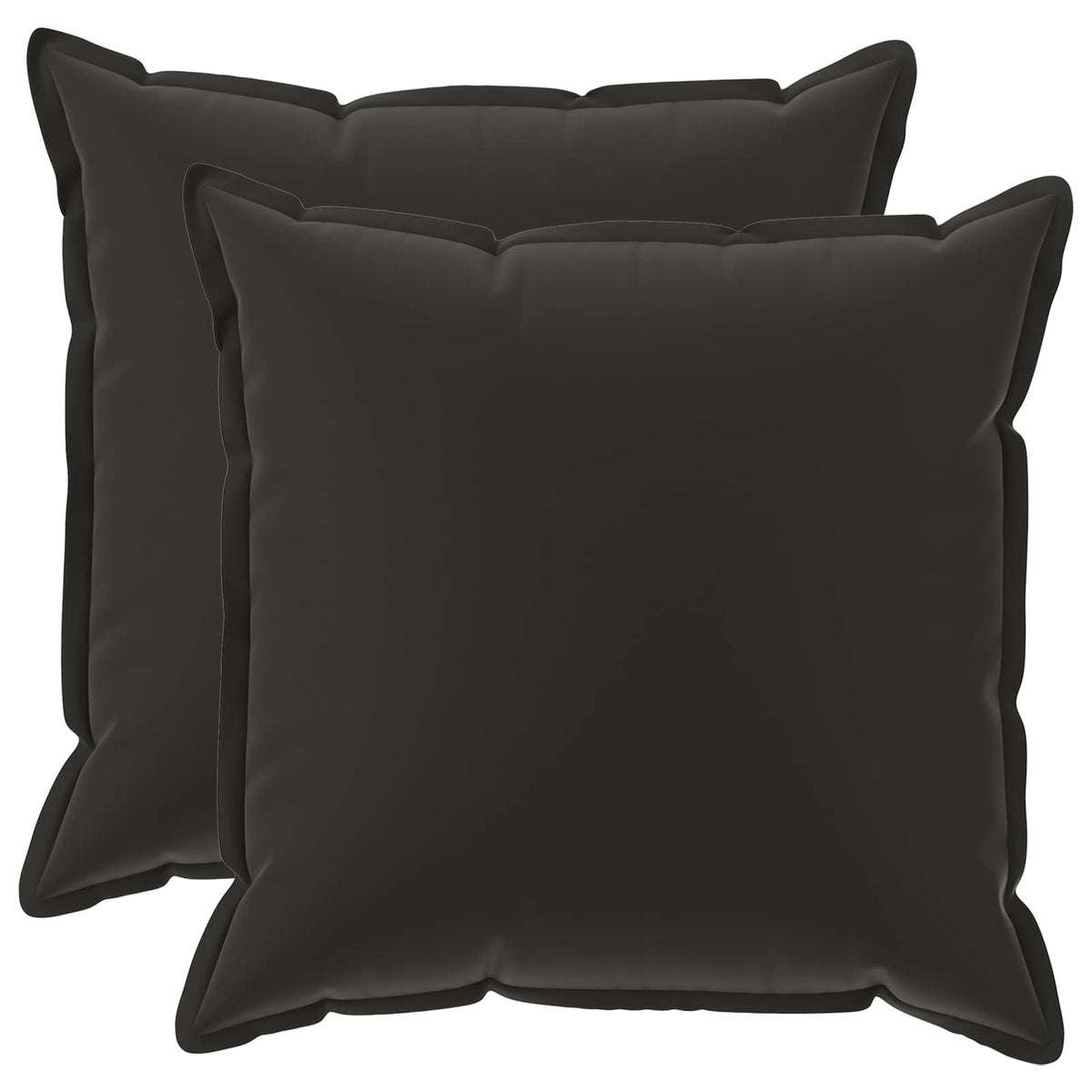 Pudebetræk 2 stk. HOUTEN Sort 80 x 80 cm Polyester