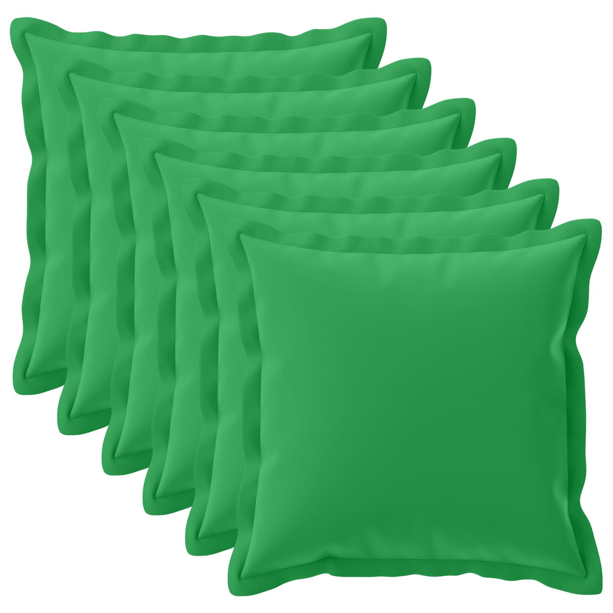 Pudebetræk 6 stk. HOUTEN Grøn 80 x 80 cm Polyester