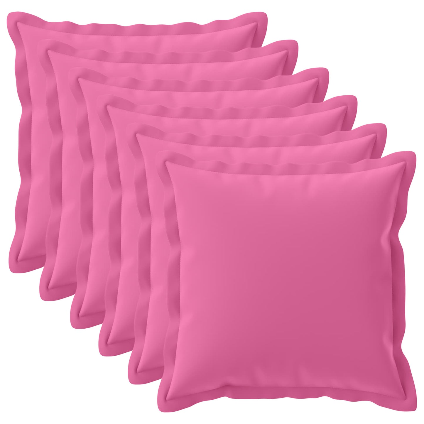 Pudebetræk 6 stk. HOUTEN Lyserød 80 x 80 cm Polyester