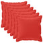Pudebetræk 6 stk. HOUTEN Rød 80 x 80 cm Polyester