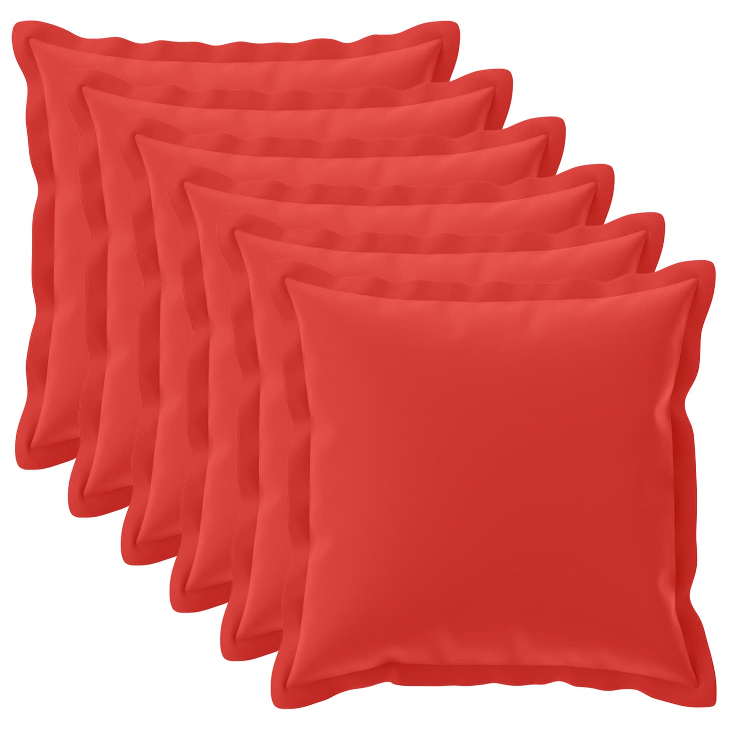 Pudebetræk 6 stk. HOUTEN Rød 80 x 80 cm Polyester
