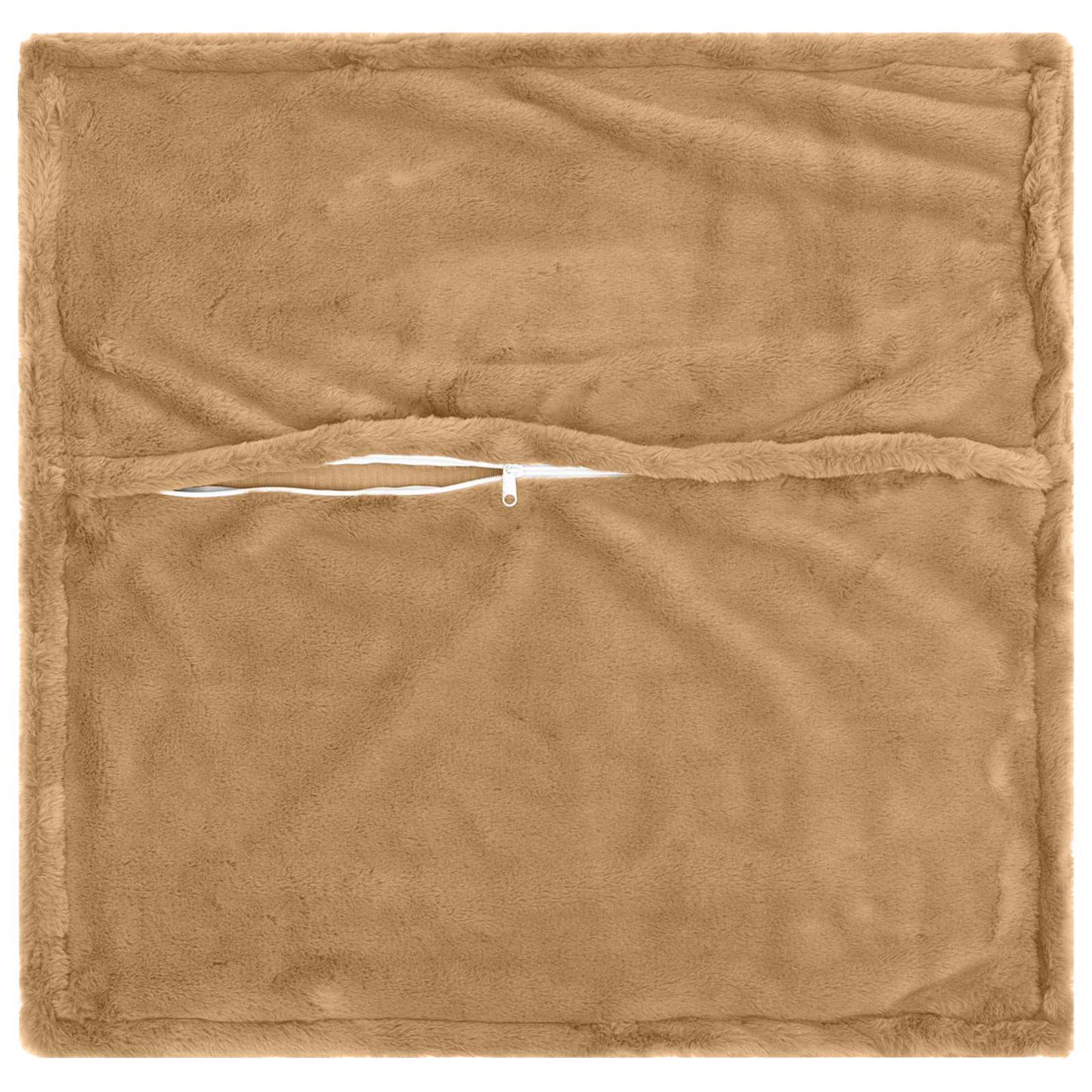 Pudebetræk 2 stk. HOUTEN Gråbrun 80 x 80 cm Faux Kanin Pels