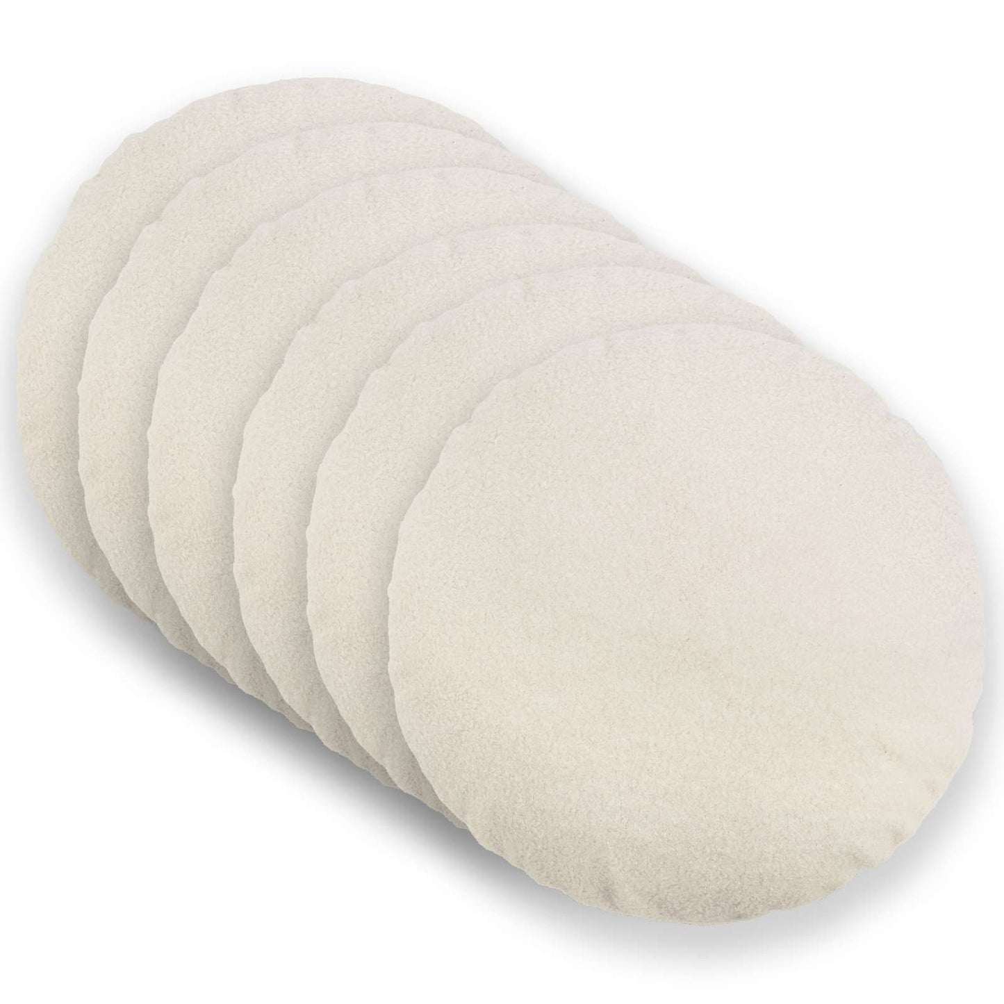 Pudebetræk 6 pcs HEERLEN Cremefarvet Ø 30 cm Bouclé