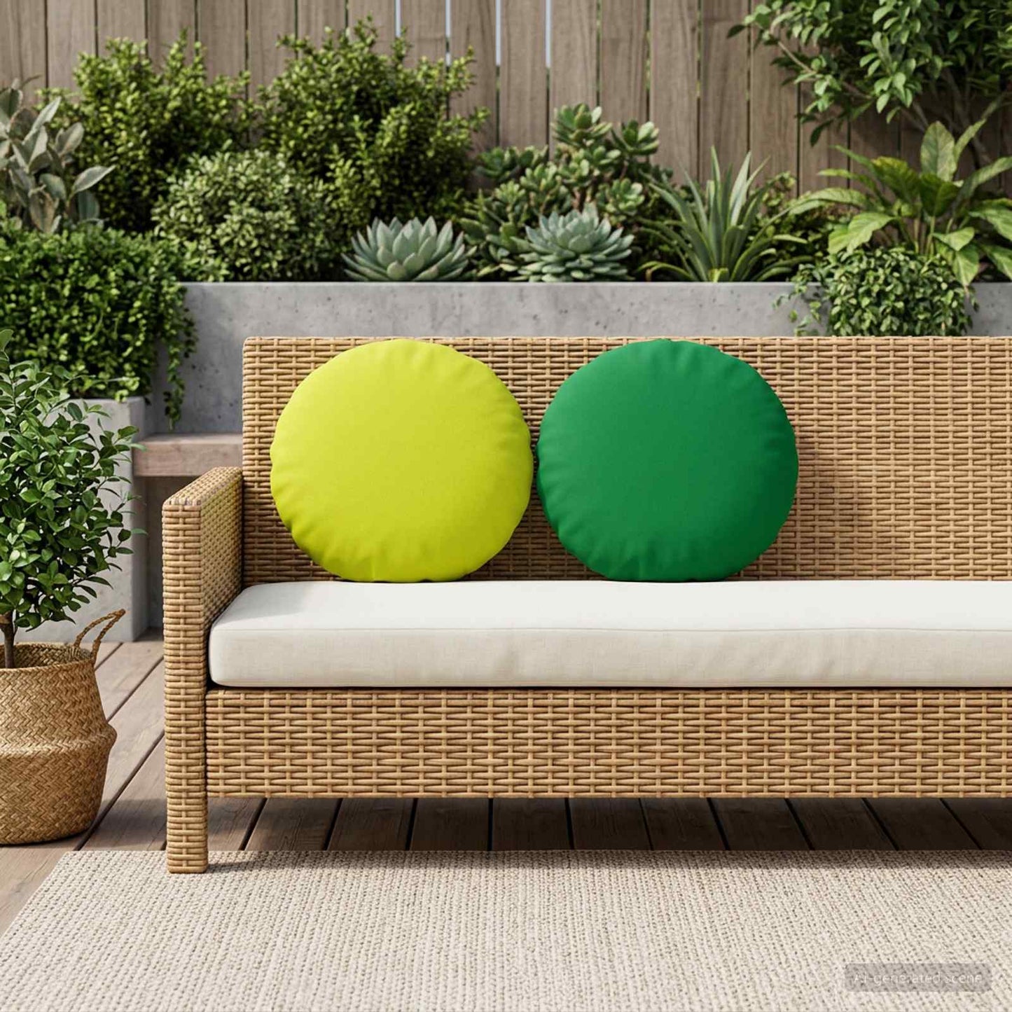 Pudebetræk 2 pcs HEERLEN Lys grøn Ø 40 cm Polyester