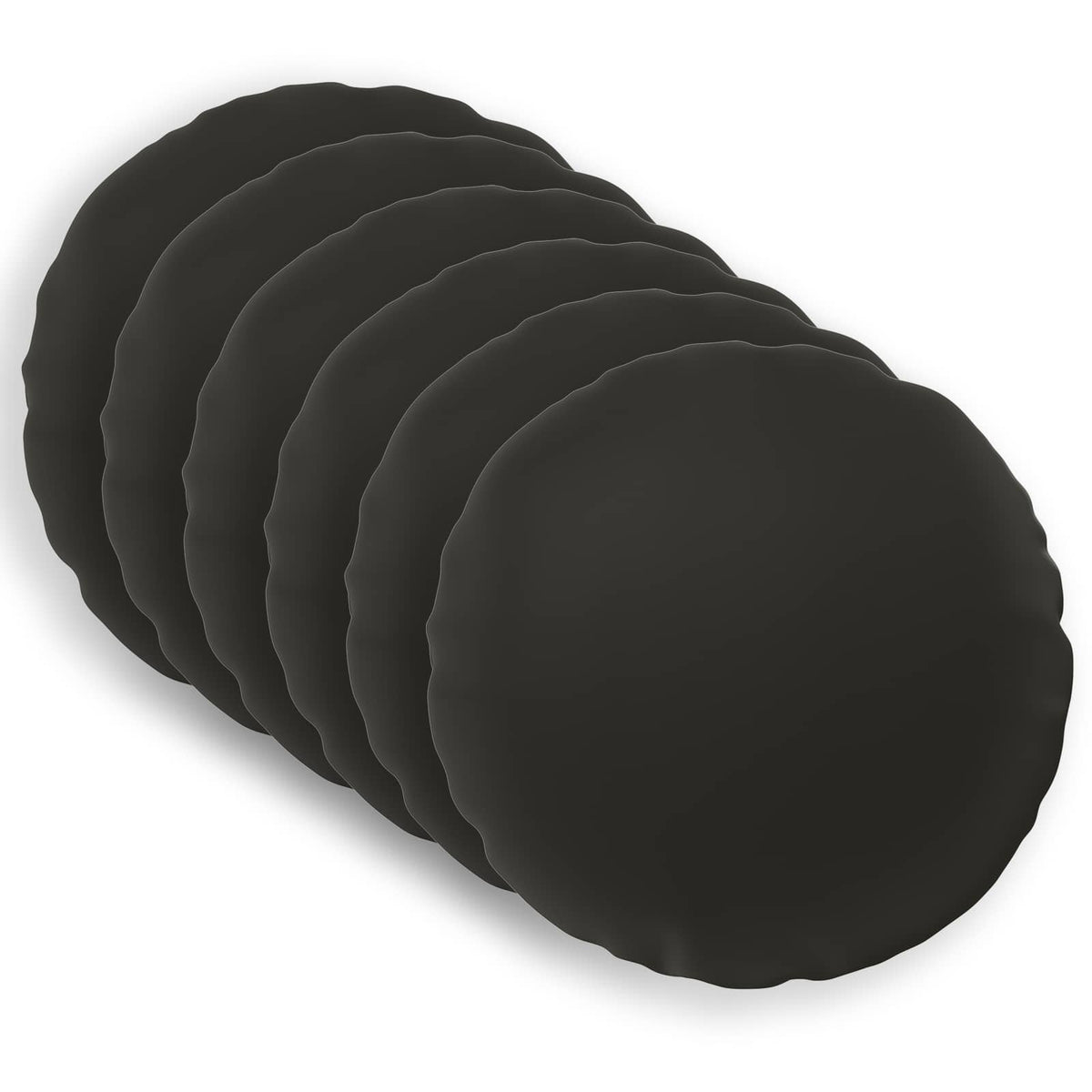 Pudebetræk 6 pcs HEERLEN Sort Ø 30 cm Polyester