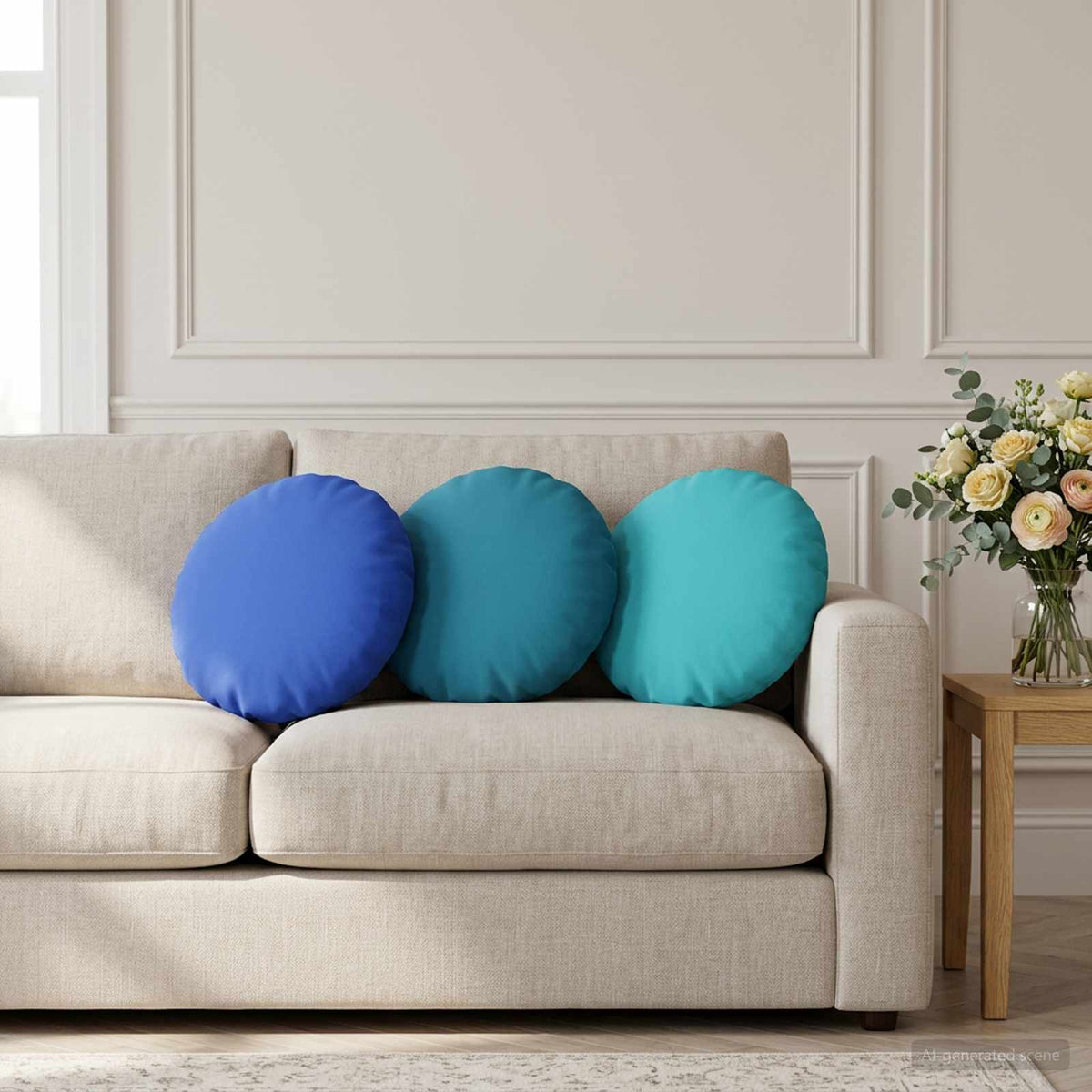 Pudebetræk 2 pcs HEERLEN Turkis Ø 40 cm Polyester
