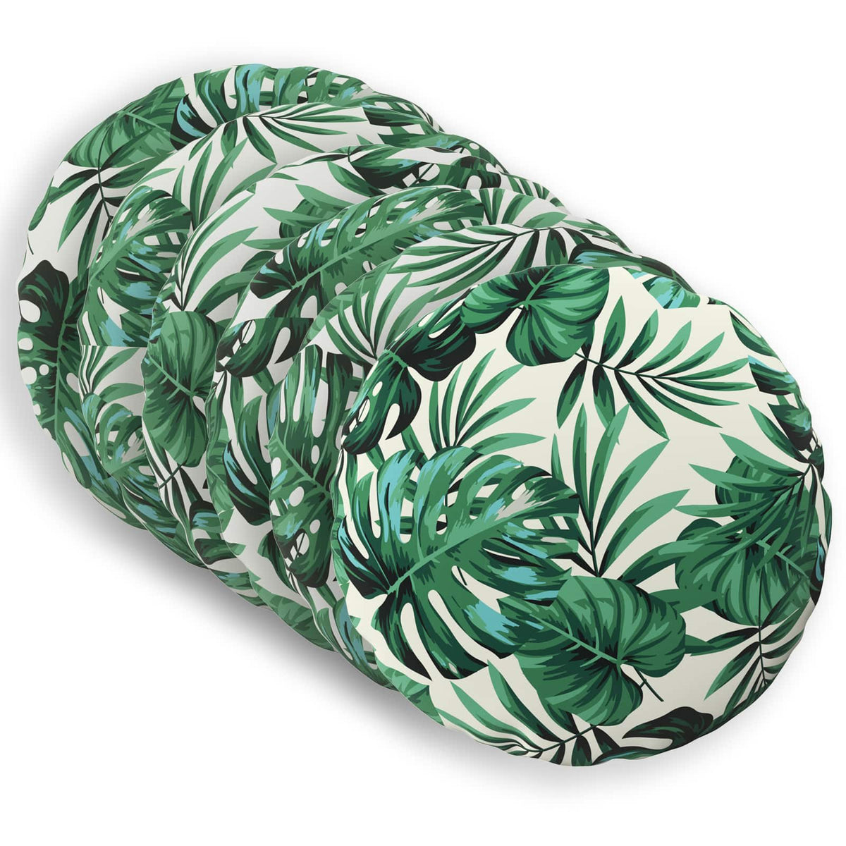 Pudebetræk 6 pcs HEERLEN Bladmønster Ø 30 cm Polyester