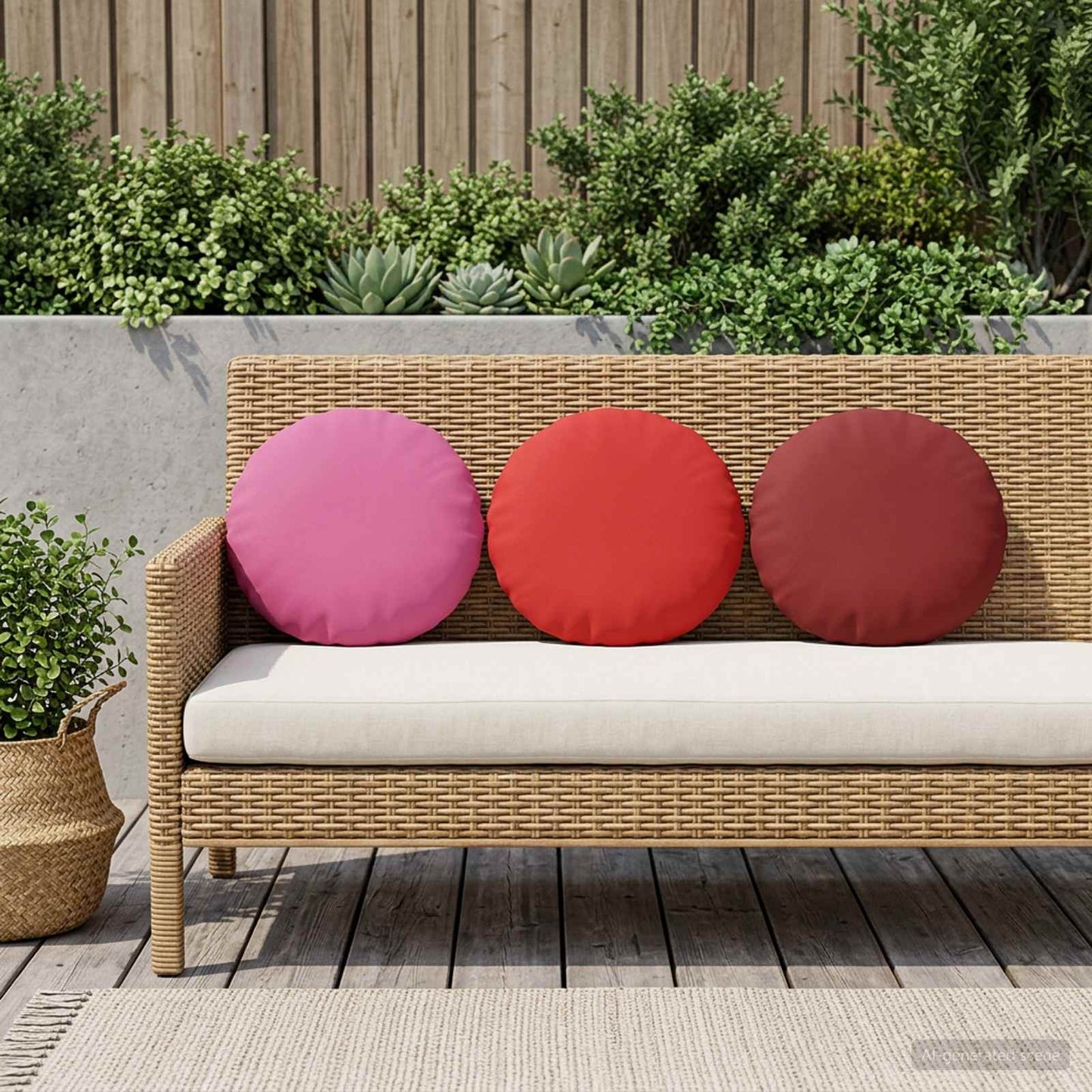 Pudebetræk 6 pcs HEERLEN Rød Ø 30 cm Polyester